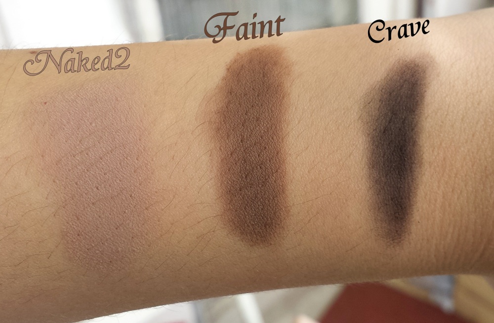 Naked2, Faint, Crave - Urban Decay NAKED Basics Palette (Swatches)
