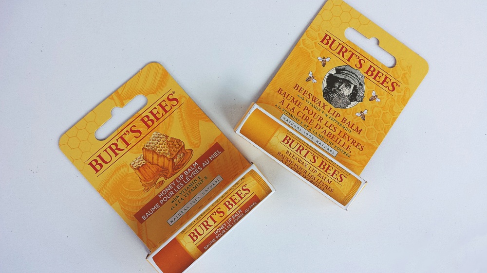 Burt's Bees - Beeswax lipbalm and Honey lipbalm - packaging