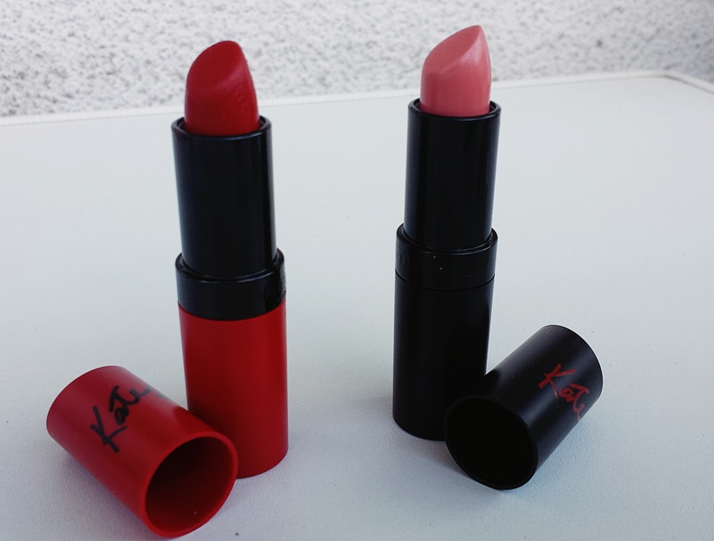 Rimmel Kate Moss Lipsticks - 38 and 111 (kiss of life) - opened