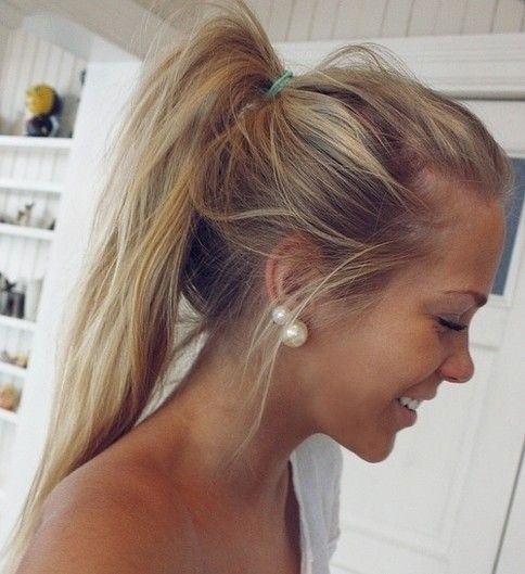 high ponytail, tumblr, hairstyle, pinterest, messy ponytail