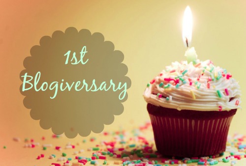 1st blogiversary, cupcake - happy birthday to my blog - a single candle